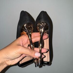 Chic Black Peep-Toe Heels